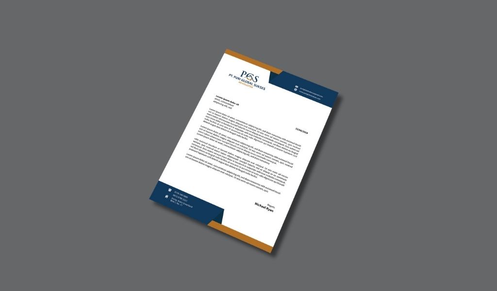 Branded company letterhead design for a South African business