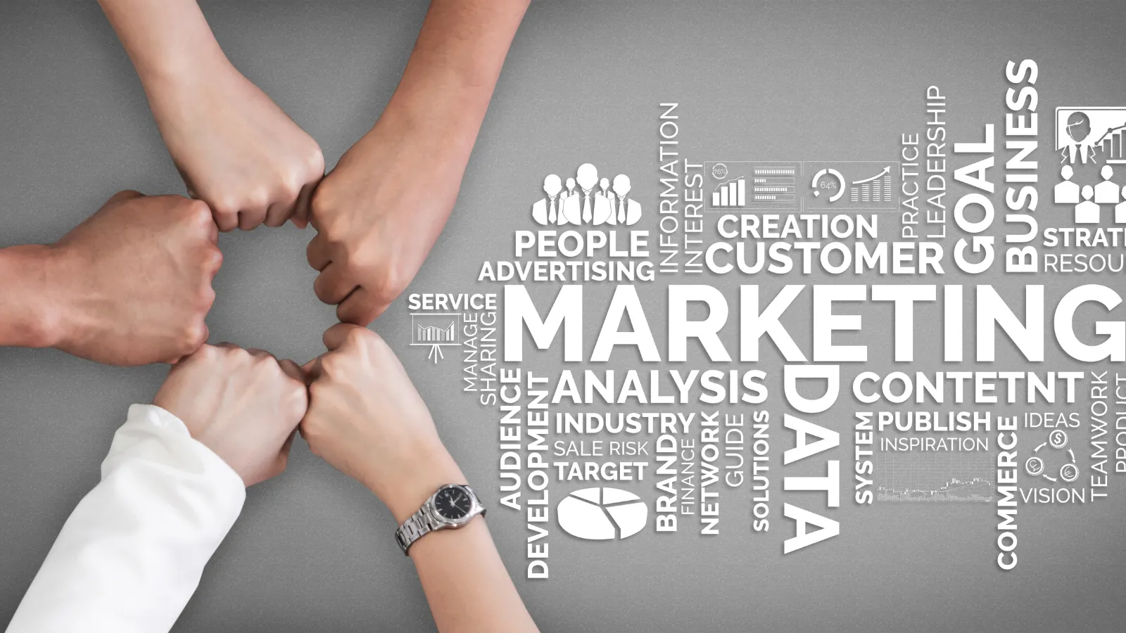 Connected network of marketing touchpoints for a small business