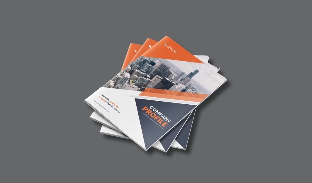 Printed company profile document designed for a Cape Town business