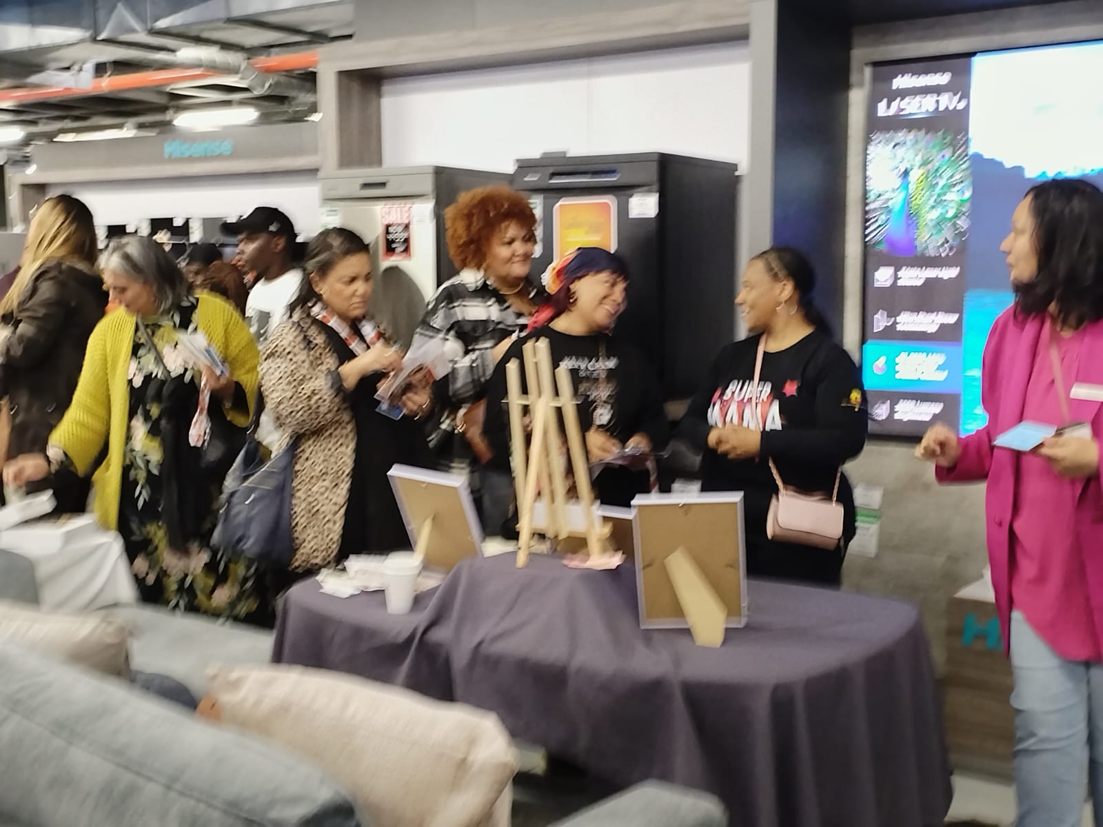 Traders selling at a busy Cape Town community market